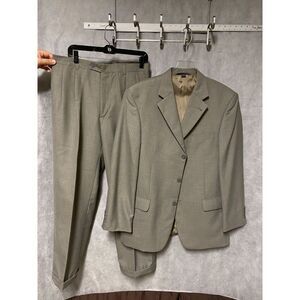 Angelo‎ Rossi Suit Men 42R Beige 3 B Career Office Business Travel Pants 32x29